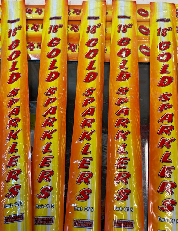 4 Large Gold 18" Sparklers