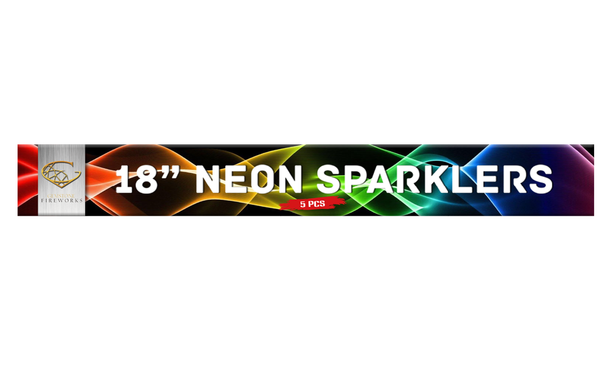Neon Sparklers 18” (5 Pack)